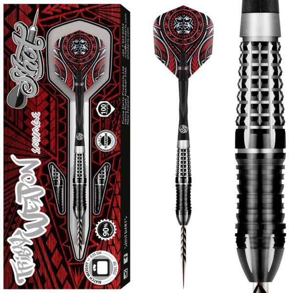 Shot Tribal Weapon Savage 90% Steeldarts 22g bis 26g