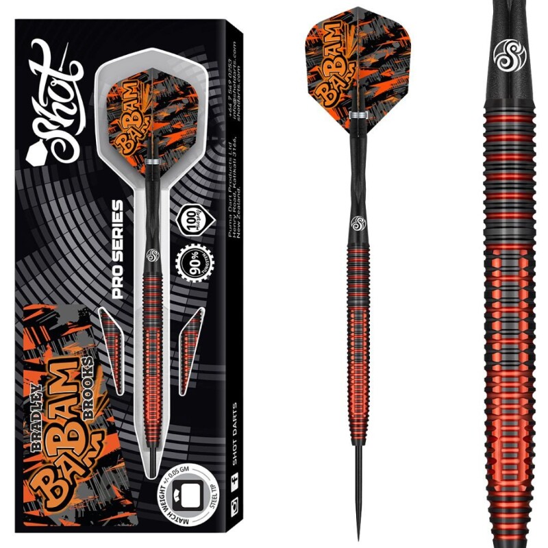 Shot Bradley Brooks 90% Steeldarts 23g, 25g