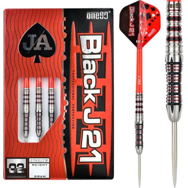 One80 Black J21 Darts - Steeldarts - Modell 02 21g, 23g, 25g