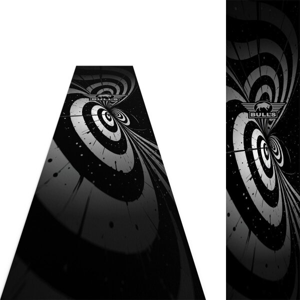 Bulls Illusion Carpet Dartmatte Black/White 241x55 cm