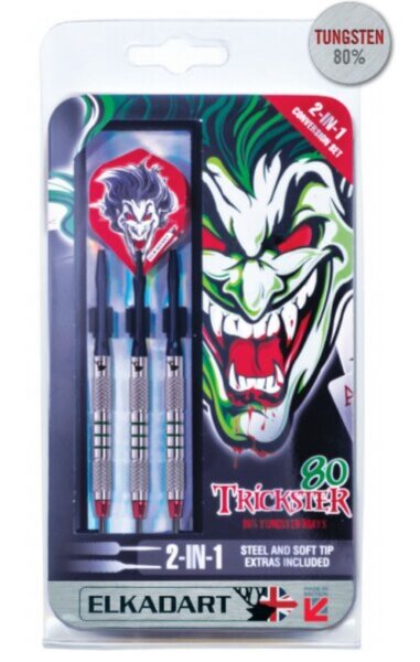 Elkadart Trickster 80 Steel/Soft Conversion Dart 80% Tungsten 19g, 20g, 21g
