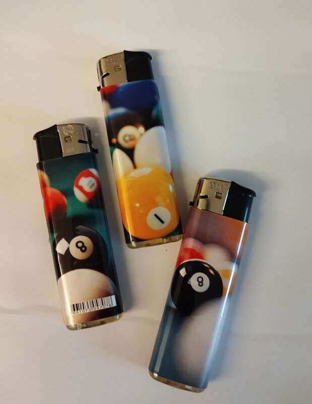 Feuerzeug Billard Motiv - 1 Stück