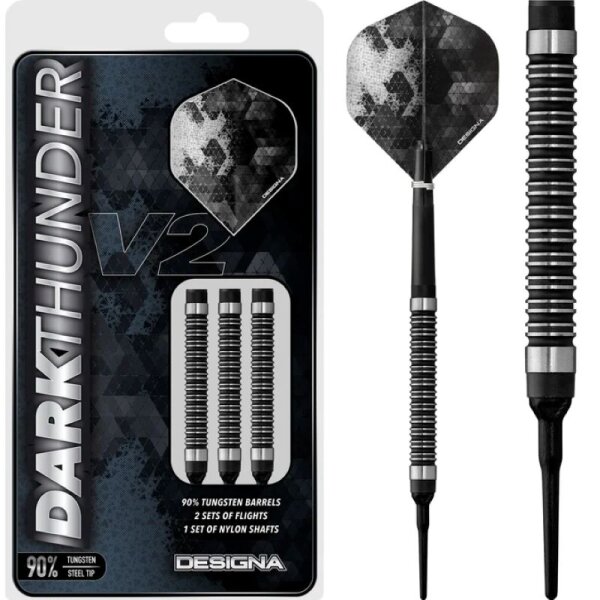Designa Dark Thunder V2 Softdarts 90% Tungsten 18g, 20g, 22g