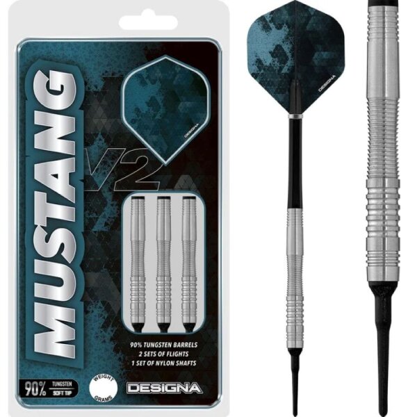 Designa Mustang V2 Softdarts 90% Tungsten 18g, 20g