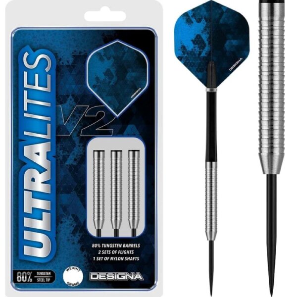 Designa Ultralites V2 Steeldarts M5 – Razor Grip - 12g, 14g