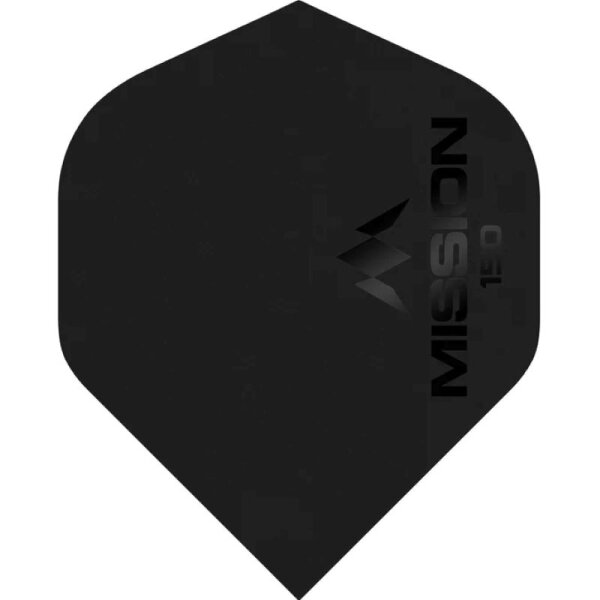 Mission Logo 150 Dart Flights - 150 Micron - No2 - Std - Matt black