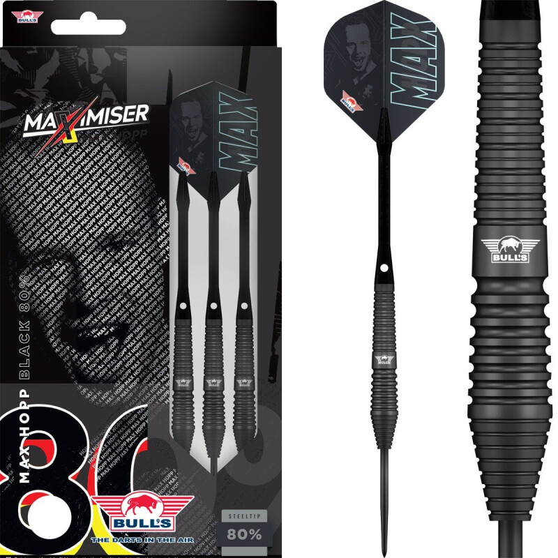 Bulls Max Hopp 80% Black Steeldarts 22g, 24g