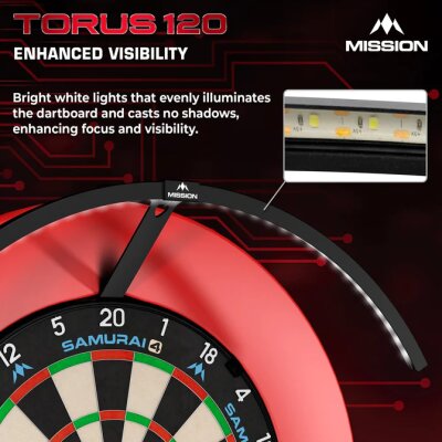 Mission Torus 120 Mobile Dart Beleuchtung Schwarz