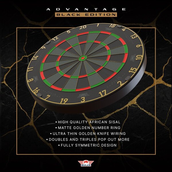 Bulls Advantage Black Dartboard