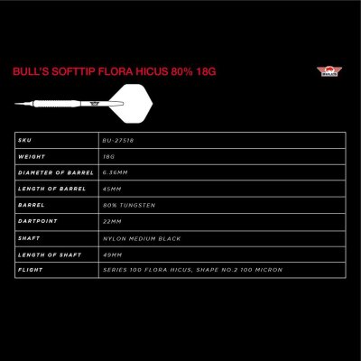 Bulls Softtip Flora Hicus 80% 18g