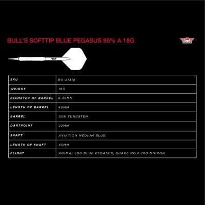 Bulls Softtip Blue Pegasus 95% A 18g