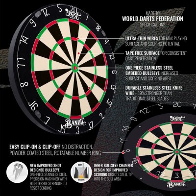 Shot! Bandit Professional Dartboard
