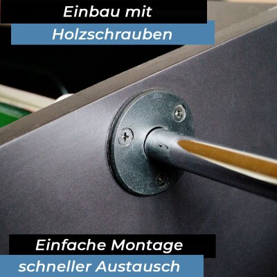 Flanschlager für 16 mm Kickerstangen