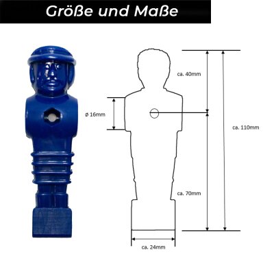 Bandito -  Kickerfigur MasterCup blau und rot