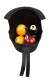 Billardtisch Einfalltasche Leder - schwarz