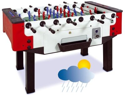 Norditalia - Tischkicker Outdoor Storm F-3 Münz 1,-...