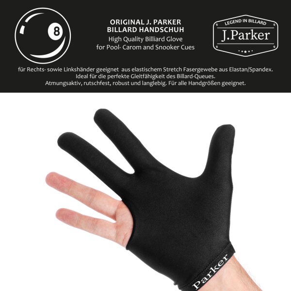 J. Parker Billard-Handschuh beidhändig 4 Farben
