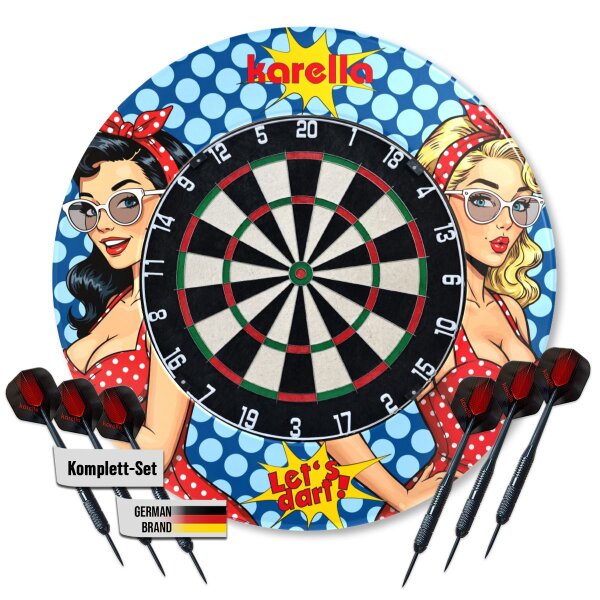 Karella - Dartboard BullOut Set inkl. Surround und 2 Satz...