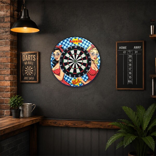 Karella - Dartboard BullOut Set inkl. Surround und 2 Satz Steeldarts