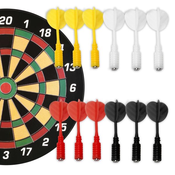 Karella Magnet Dartpfeile 4 Farben-Mix-Set