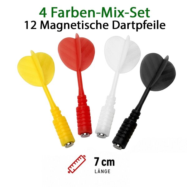 Karella Magnet Dartpfeile 4 Farben-Mix-Set