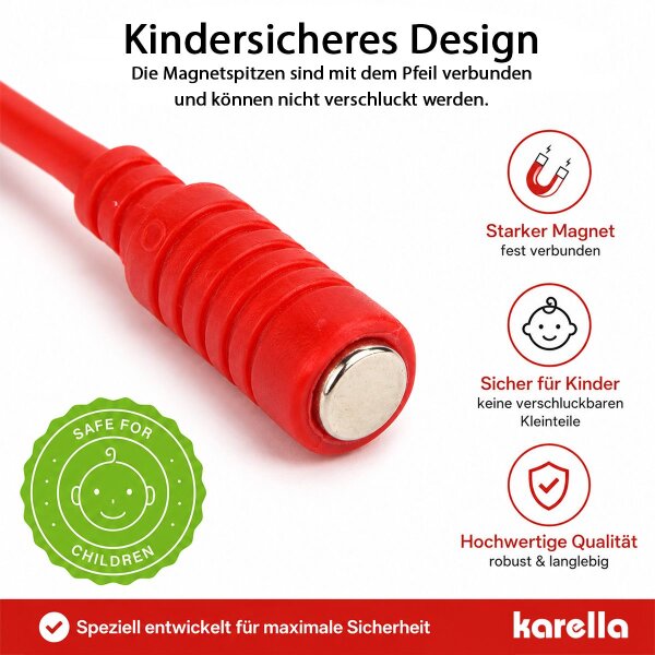 Karella Magnet Dartpfeile 4 Farben-Mix-Set