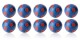 Kickerball Winspeed blau/rot 35mm/24g