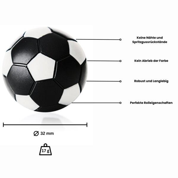 Kickerball Winspeed schwarz/weiß 35mm/24g
