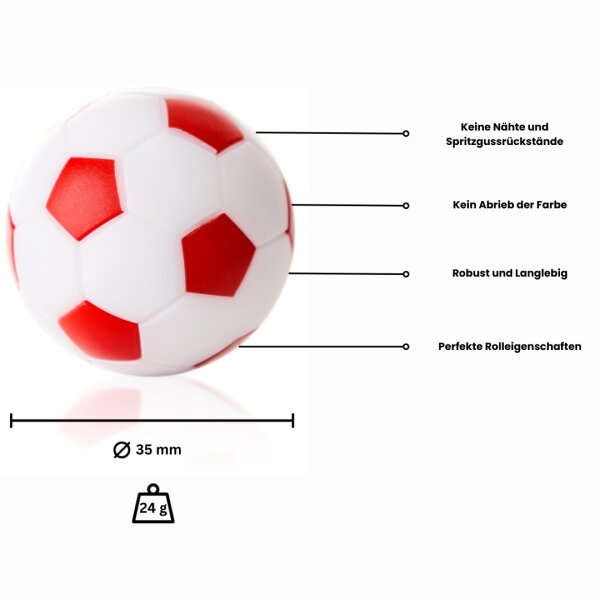 Kickerball Winspeed weiß/rot 35mm/24g