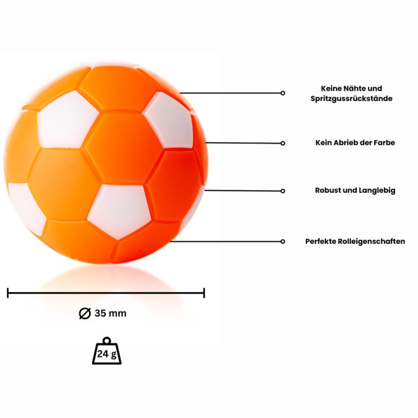 Kickerball Winspeed orange/weiß 35mm/24g
