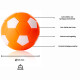 Kickerball Winspeed orange/weiß 35mm/24g