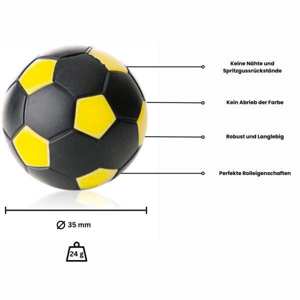 Kickerball Winspeed schwarz/gelb 35mm/24g