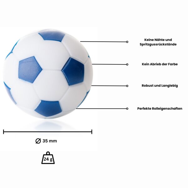 Kickerball Winspeed weiß/blau 35mm/24g