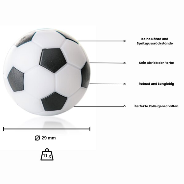Kickerball WINSPEED weiß/schwarz 35 mm/24gr.