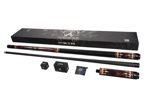 Billardqueue, Pool, EVO Crown Maxbing Edition, Ancient Oak Komplettset, 12.5mm, Radial