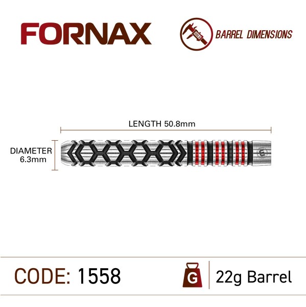 Winmau - Steeldart Fornax 1558 - 90% Tungsten 22gr. und 24gr.