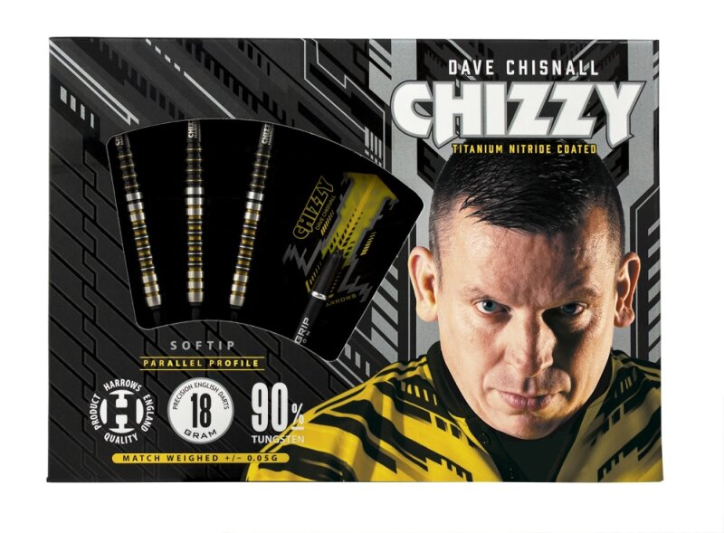 Chizzy 90% Tungsten 18gr, 20gr, 22gr, HARROWS Sofdarts