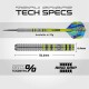 Winmau - Steeldart MvG Advance 80% Tungsten
