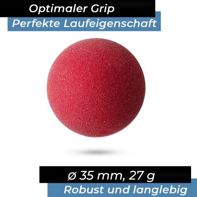 Kickerball Bomber BANDITO, rot, 35 mm, 3 Stück im Set,