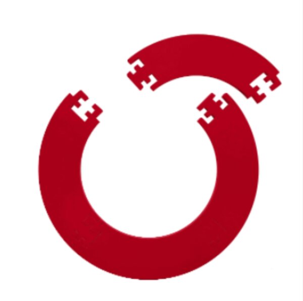 Surround (Dart-Catchring), rot, Material: Stoff (Velvet), Durchmesser ca. 70 cm , Gewicht ca.500 gr,