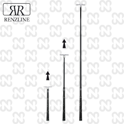 Teleskopbrücke RenzLine, schwarz 38cm bis 143cm