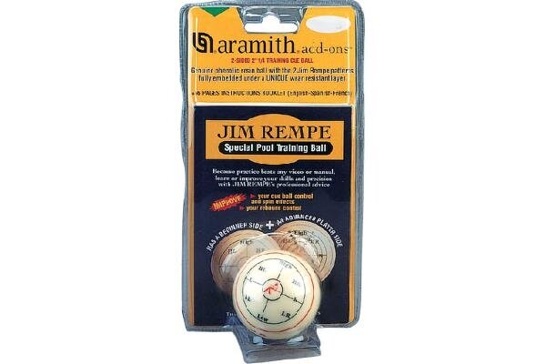 Jim Rempe Trainingsball von Aramith 57,2 mit Buch in Englisch, Franz., Spanisch