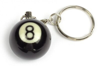 Billard Schlüsselanhänger schwarze 8, Karton...