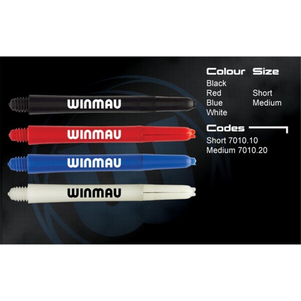 Winmau Signature Nylon Shafts schwarz short