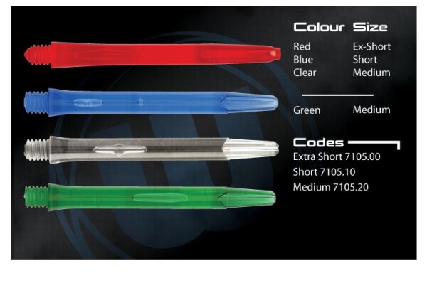 Winmau Bubble Shafts Rot kurz
