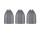 L-Style Shell Lock Rings Schwarz