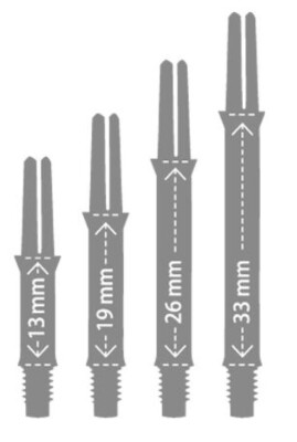 L-Style L Shafts Clear Black Straight 130 Extra Short