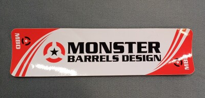 Monster Darts Mini Oche Sticker 282x75mm Weiß