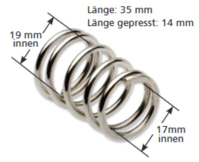 Metallfeder für Kickerstange 8 Stück