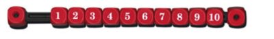 Kicker-Toranzeige Würfel, Satz kompl. rot